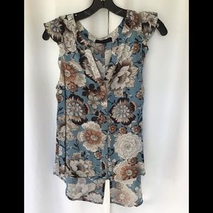 Sanctuary Floral Blouse with Flutter Sleeves Size Small #2291
